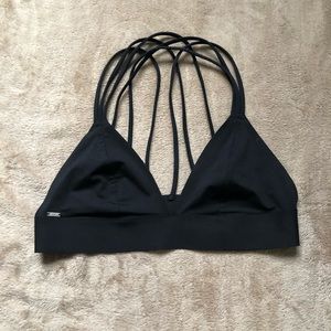 Black crossed back bralette